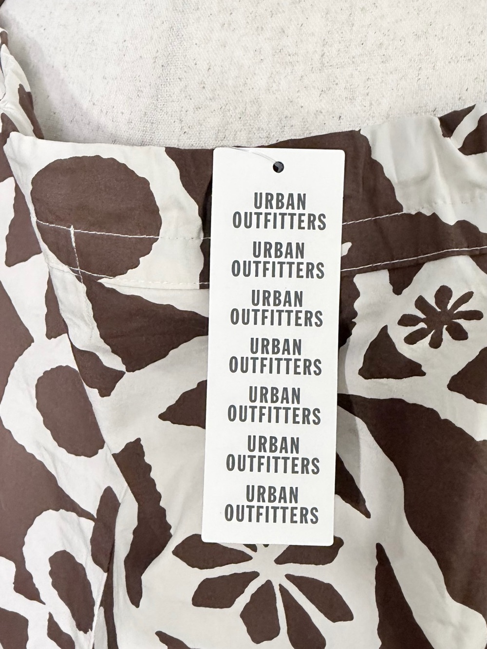 Urban Outfitters BDG Brown and Cream Floral Geo Print Sundress - Picture 4 of 5